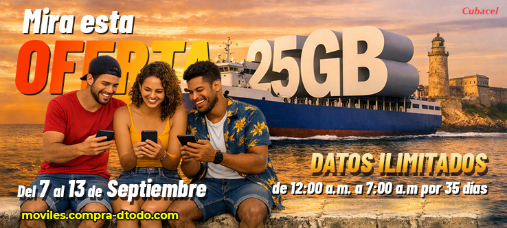 25 GB + datos ilimitados de 12-7am por 35 días 25 GB + datos ilimitados de 12-7am por 35 días